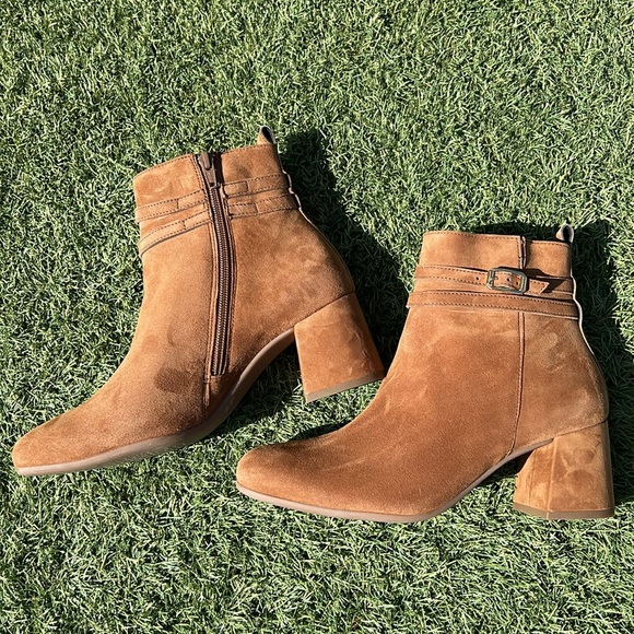 NWOB Paul Green Sydney Boots Toffee Suede Size Women’s 7.5 - Picture 3 of 12